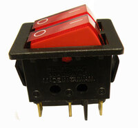 INTERRUPTOR BASCULANTE DOBLE SPDT - 2 POSICIONES - 10A 250V - ON OFF - LUMINOSO - ROJO