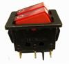 INTERRUPTOR BASCULANTE DOBLE SPDT - 2 POSICIONES - 10A 250V - ON OFF - LUMINOSO - ROJO