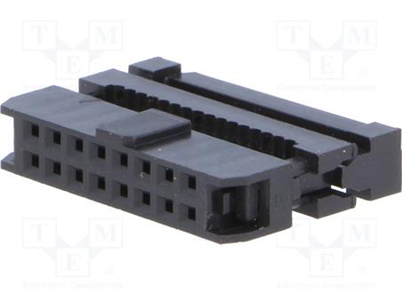 CONECTOR IDC 20 PIN HEMBRA - RASTER CONTACTOS 2mm - RASTER CINTA 1mm
