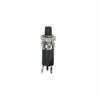 PULSADOR PRESION MINIATURA 1 POSICION 250V 1A - NC - [TECLA  REDONDA NEGRA] Orificio Montaje 4,9mm