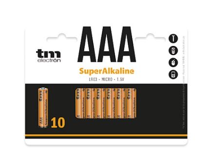 PILA ALCALINA TME LR3  AAA - BLISTER 10 UNIDADES