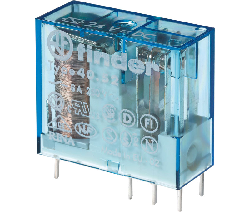 RELE FINDER 24VCC 16A - 1 CTOS 6 PINES - 29x25x12,4mm