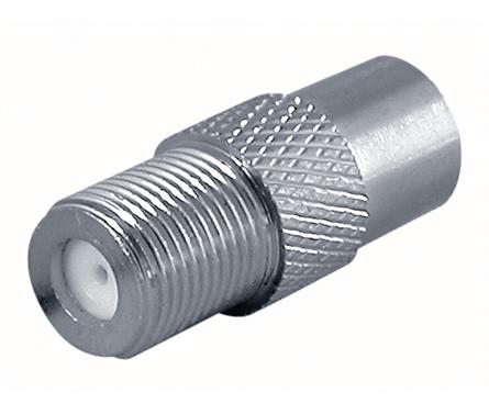 ADAPTADOR F HEMBRA - HEMBRA TV 9,5mm - METAL