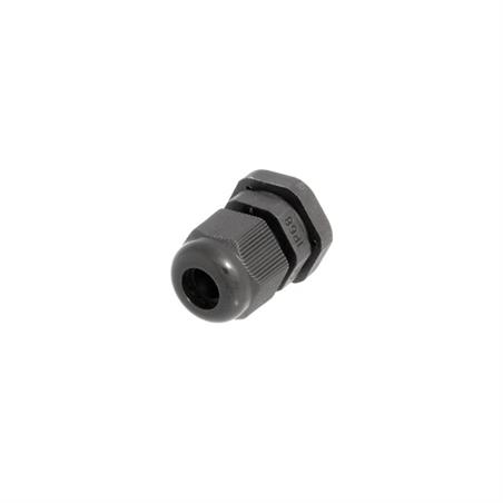 PRENSAESTOPA M12 PG07 - NYLON NEGRO - PARA CABLE DE 3,5-6mm2 - 1 UNIDAD