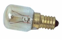 BOMBILLA RESISTENTE ALTA TEMPERATURA 300º  - E14 - 230VCA - 25W - DIAMETRO 22mm - LONG 50mm - CALIDO - PARA HORNOS