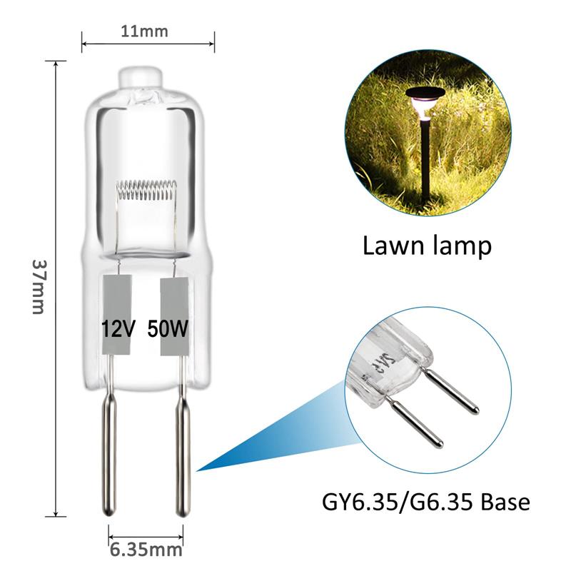 BOMBILLA TUNGSTENO HALOGENA TIP G6.35 - 12V - 50W - 2 PIN