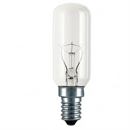 BOMBILLA E17 - 230VCA - 40W - DIAMETRO 25mm - LONG 64mm - FRIGORIFICO AMERICANO