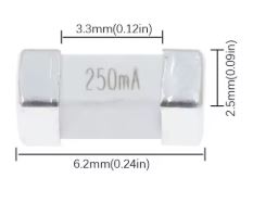 FUSIBLE SMD 1808 - 500mA 250-125VAC - RAPIDO - 6,2x2,5mm