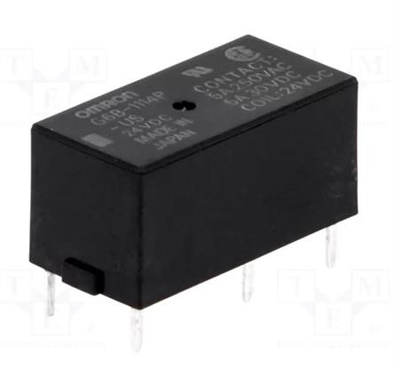 RELE ELECTROMAGNETICO OMRON - SPST -  24VDC 5A - 250VCA  1Cto - 20x10x10mm