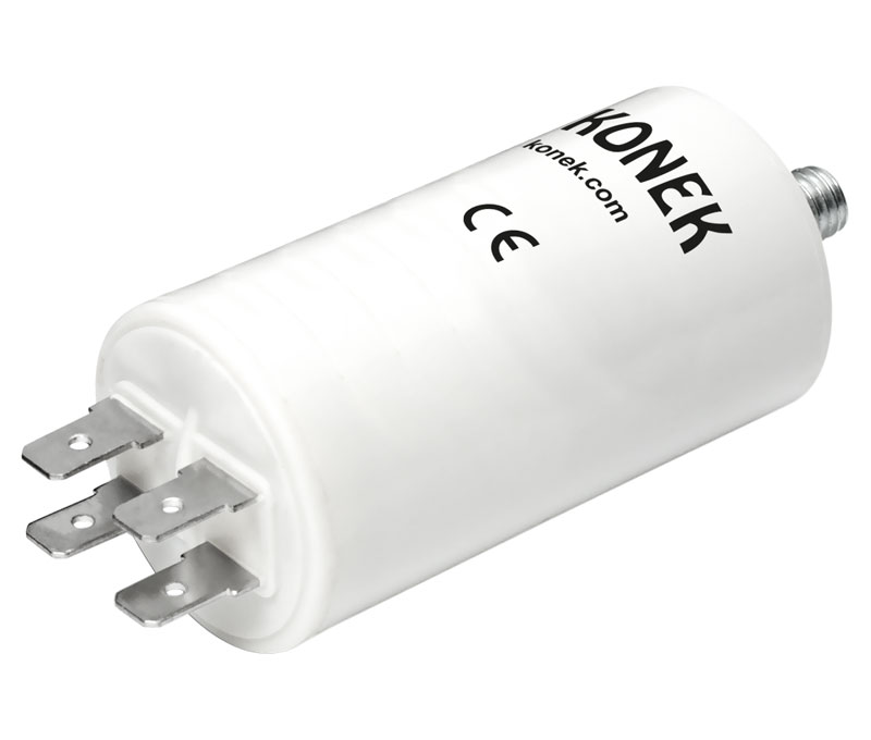 CONDENSADOR POLIPROPILENO PARA ARRANQUE DE MOTOR 8UF 450VCA 5% - 37x70mm - FASTON