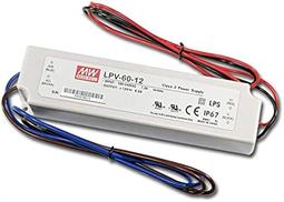 FUENTE DE ALIMENTACION CONSTANTE MEANWELL - 12V - 5A - 60W - WATERPROOF IP67 - 162.5x42.5x32mm
