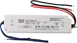 FUENTE DE ALIMENTACION CONSTANTE MEANWELL - 12V - 8,5A - 120W - WATERPROOF IP67 - 190x52.5x37mm