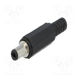 CONECTOR JACK ALIMENTACION 5,5x2,5mm LARGO 9,5mm - CON BLOQUEO - CARGA HASTA 2A
