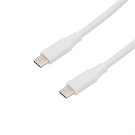 CONEXION USB-C MACHO MACHO - 100W 5A - 20Gbp - USB-C 3.2 GEN2X2 - 4K@30hz - E-MARK - BLANCO - 3 METROS