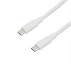CONEXION USB-C MACHO MACHO - 100W 5A - 20Gbp - USB-C 3.2 GEN2X2 - 4K@30hz - E-MARK - BLANCO - 3 METROS