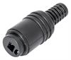 CONECTOR DIN 2 PIN HEMBRA - PUNTO RAYA - AEREO - RECTO - PARA SOLDAR - NEGRO