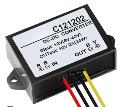 REGULADOR - ESTABILIZADOR DE TENSION - ENTRADA 10VAC a 28VAC - SALIDA 12VDC - 5A MAX. - 60W -46x31x18mm - IP68 - box