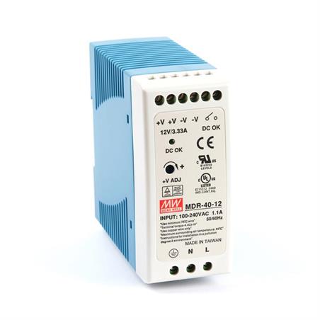 FUENTE DE ALIMENTACION POR IMPULSO PARA CARRIL MEANWELL 85-264VCA - 5VCC - 6A - 30W