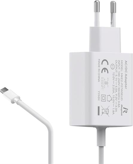 ALIMENTADOR iRASPTEK - 100-230VCA a USBC- 5V 3A / 9V 3A / 12V 2,25A / 15V 1,8A - 27W - CABLE 1,5m - COMPATIBLE RASPBERRY PI 5