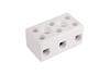 BLOQUE DE BORNAS PARA ALTAS TEMPERATURAS - 3 ELEMENTOS - 32A 450V - CERAMICO - 16X18mm