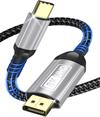 CONEXION UNIDIRECCIONAL ENTRADA USBC A DISPLAYPORT MACHO - 2 METROS - 8K 60hz - 4K 240hz - 28AWG - NAILON