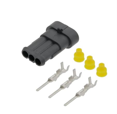 CONECTOR SUPERSEAL - AUTOMOCION - MACHO - 3 PIN - IP67 --- KIT CARCASA + SELLOS + TERMINALES