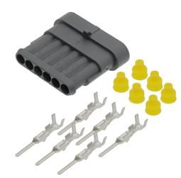 CONECTOR SUPERSEAL - AUTOMOCION - MACHO - 6 PIN - IP67 --- KIT CARCASA + SELLOS + TERMINALES