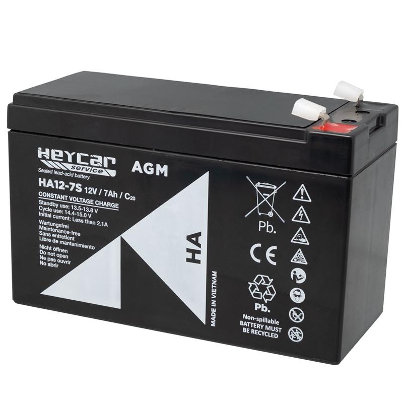 BATERIA PLOMO HEYCAR 12v 7AH UPS [65X151X94MM]