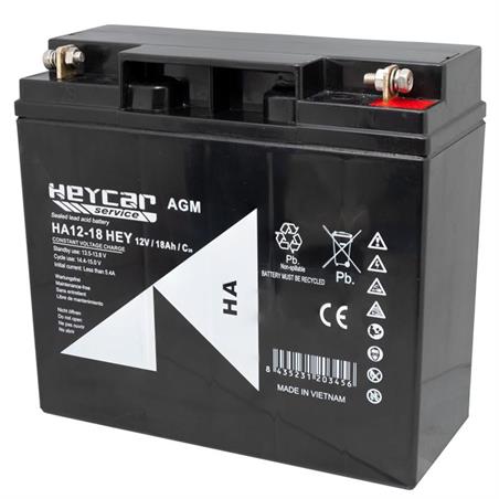 BATERIA PLOMO AGM 12v 18AH HEYCAR - 181x167x77mm
