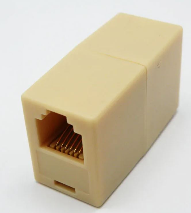 ADAPTADOR RJ45 HEMBRA - RJ12 HEMBRA - 6P 6C - BEIGE