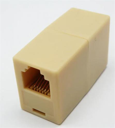 ADAPTADOR RJ45 HEMBRA - RJ12 HEMBRA - 6P 6C - BEIGE