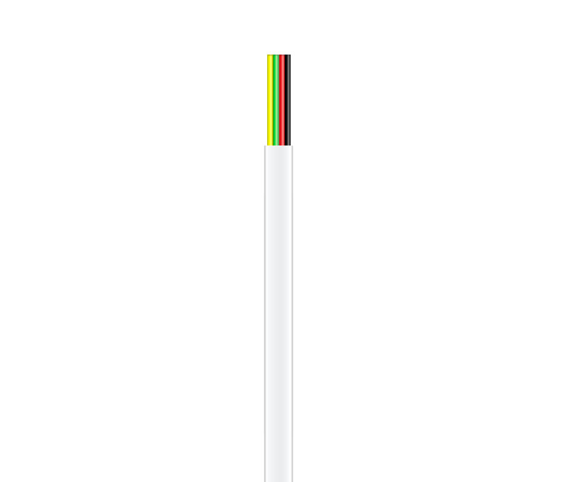 CABLE DE TELEFÓNO PLANO - 6 HILOS - BEIGE - 1 METRO