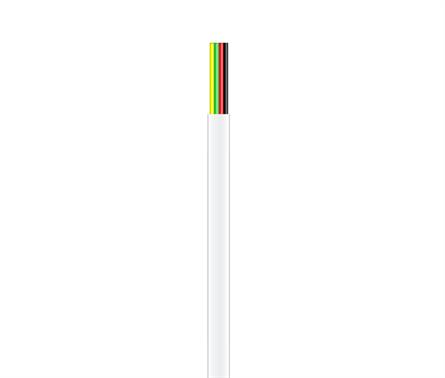 CABLE DE TELEFÓNO PLANO - 6 HILOS - BEIGE - 1 METRO