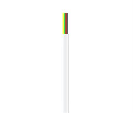 CABLE DE TELEFÓNO PLANO - 6 HILOS - BEIGE - 1 METRO