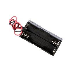 PORTAPILAS 4xR6 AA - BLOQUE 2+2 - CABLE 150mm