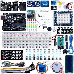 KIT DE INICIACION ARDUINO UNO R3 - GUIAS ESPAÑOL - RELES, SERVOS, FUENTES, SHIELD, DISPLAYETC