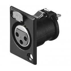 CONECTOR XLR - CANON HEMBRA CHASIS 3 PIN