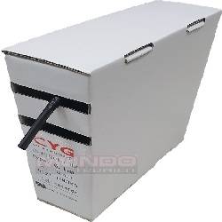 TUBO TERMORRETRACTIL 12.7mm RATIO 2:1 NEGRO - CAJA 15mts