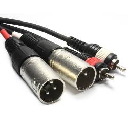 CONEXION AUDIO PROFESIONAL PULSE 2 XLR 3 PIN MACHO A 2 RCA MACHO - 1,5m