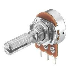 POTENCIOMETRO LINEAL MONOVUELTA 10K - 100mW - EJE 13x6mm - METALICO