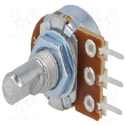 POTENCIOMETRO LINEAL MONOVUELTA 1K - 125mW - EJE 9x6mm - METALICO