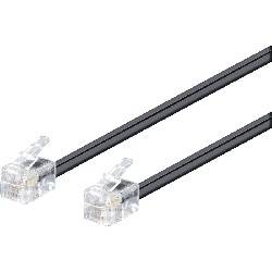 CONEXION PARA TELEFONO RJ11 MACHO - RJ11 MACHO - 10 METROS - NEGRO