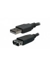 CONEXION / PROLONGADOR USB 2.0 MACHO - HEMBRA - 1,8 METROS - NEGRO