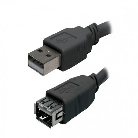 CONEXION / PROLONGADOR USB 2.0 MACHO - HEMBRA - 5 METROS - NEGRO