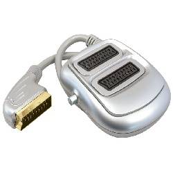 BASE MULTIPLE 2 EURO HEMBRA - 1 EURO MACHO - CABLE 1 METRO - CON INTERRUPTOR